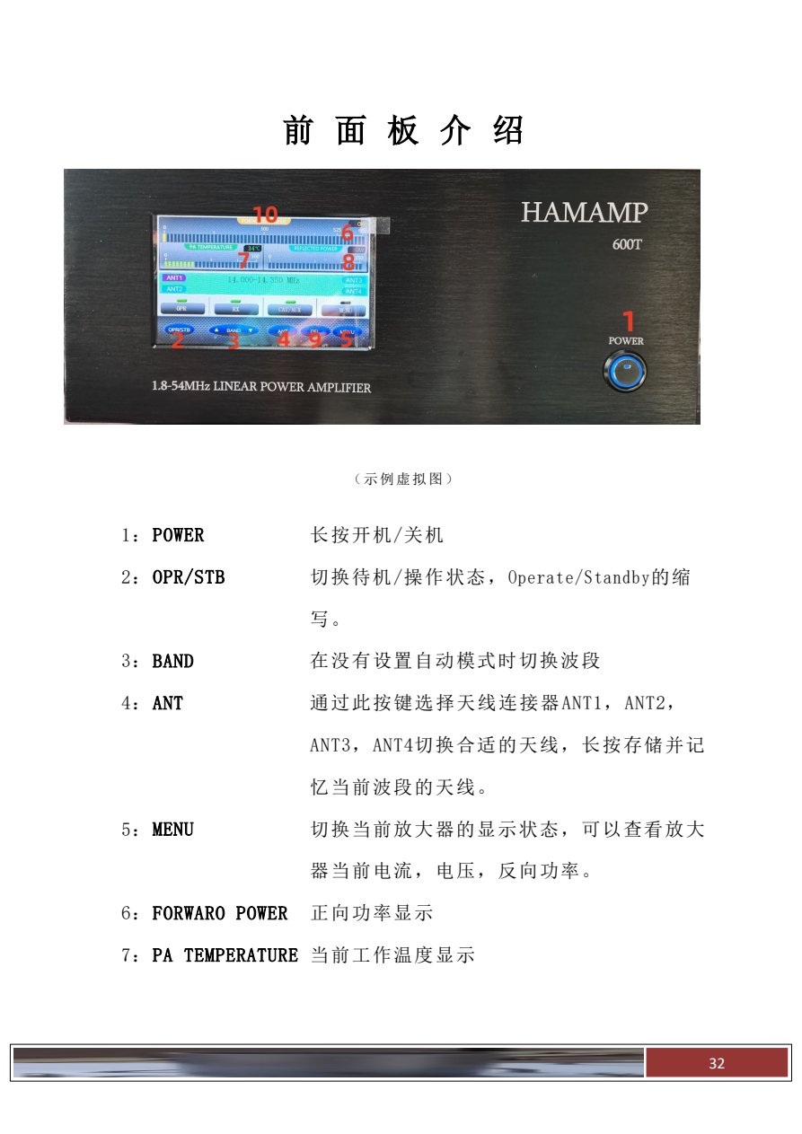 HAMAMP-600T 原说明书第9页