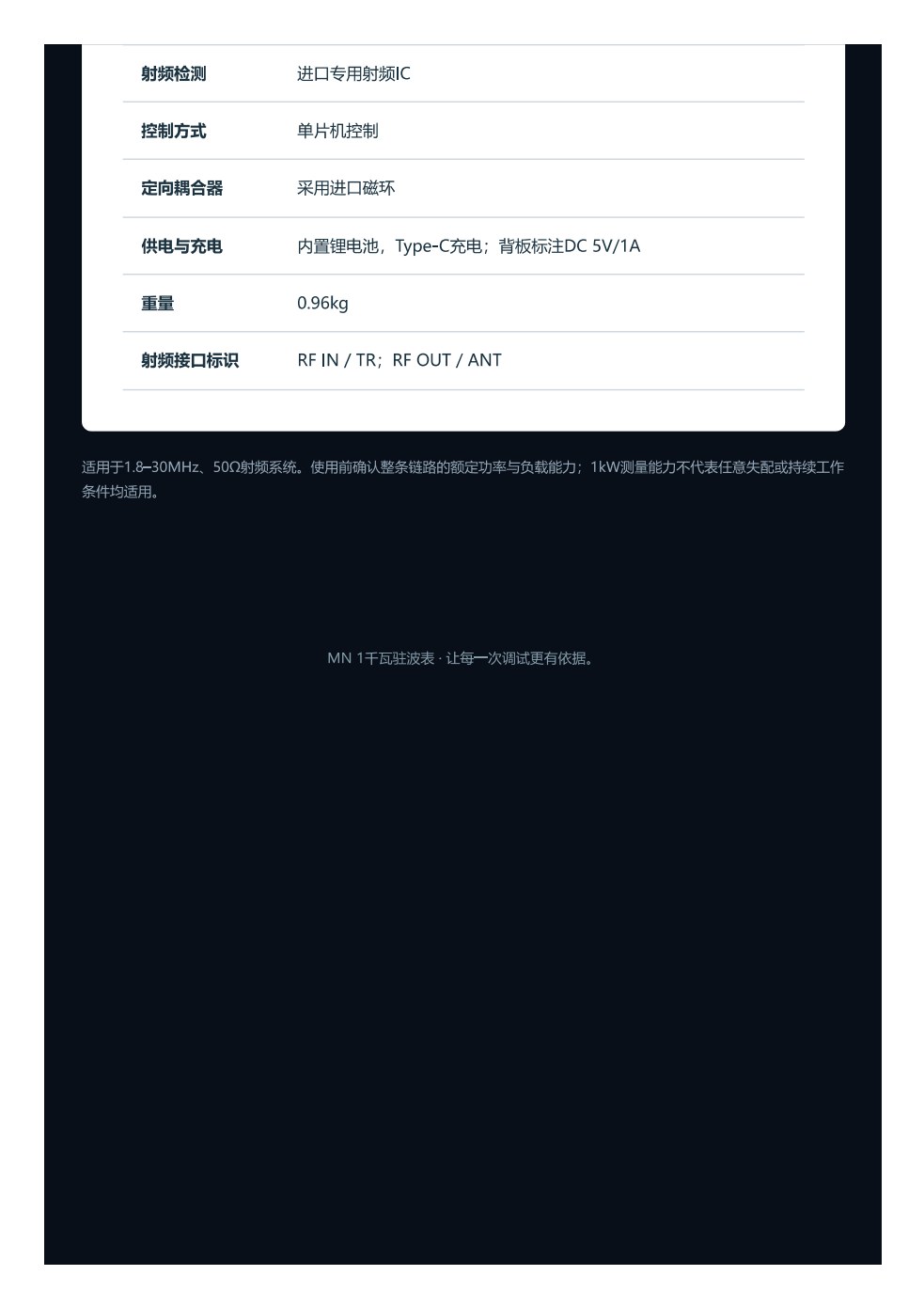 MN-SWR-201 原说明书第 8 页